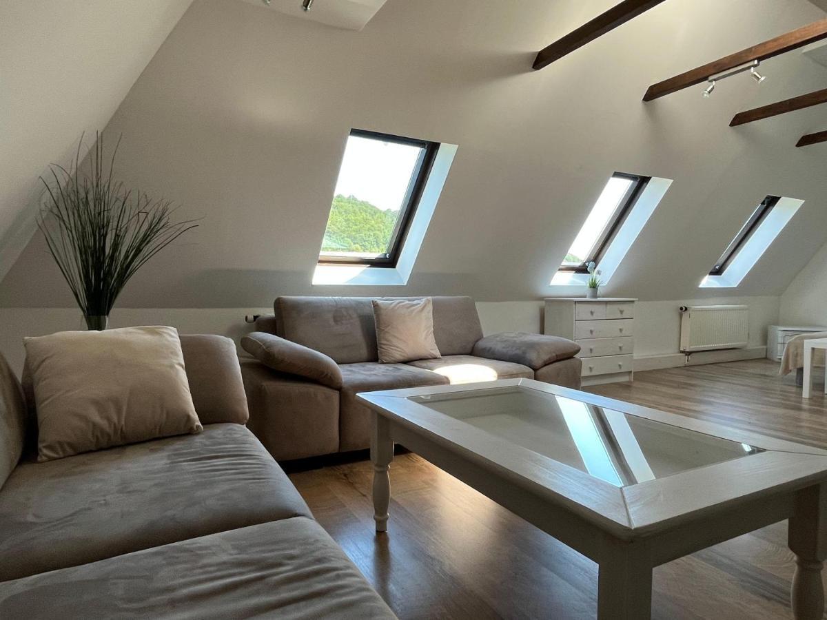 Saechsische-Schweiz-Ferienhaus-Wohnung-1-Mit-Elbblick-Sauna-Und-Kamin Königstein an der Elbe Dış mekan fotoğraf